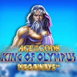 Age Of The Gods: King of Olympus Megaways slot logo by Origins at Scored Casino