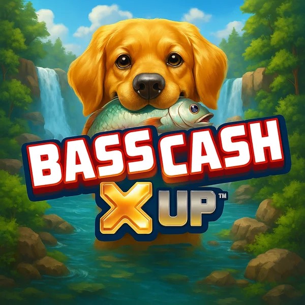 Bass Cash X UP logo by Alchemy Gaming Scored Casino
