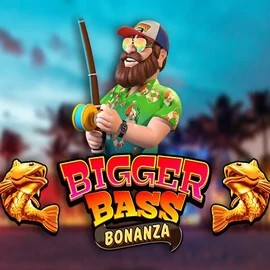 Bigger Bass Bonanza slot logo by Pragmatic Play at Scored Casino