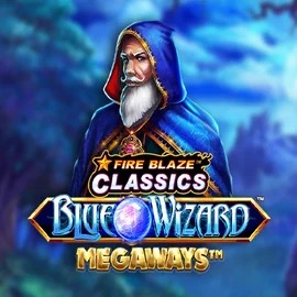 Play the Fire Blaze Blue Wizard Megaways slot by Rarestone Gaming on Scored Casino