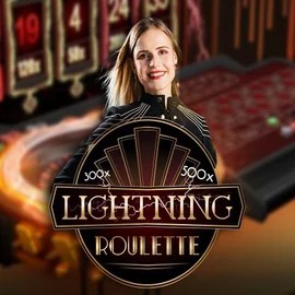 Live Casino logo of Lightning Roulette from Evolution at Scored Casino