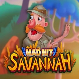 Mad Hit Savannah online game logo by RubyPlay on casinoscored.org