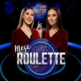 Mega Roulette slot logo by Pragmatic Play at Scored Casino