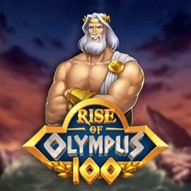 Rise of Olympus 100 slot logo by Play'n GO at Scored Casino
