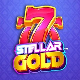 Stellar Gold online game logo by Snowborn Games on casinoscored.org