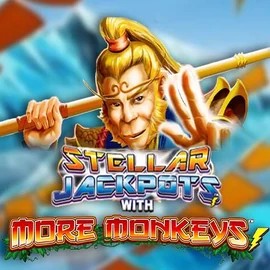 Stellar Jackpots with More Monkeys by Lightning Box Game, showcased at casinoscored.org – game logo