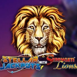 Stellar Jackpots with Serengeti Lions logo – Jackpots by Lightning Box Game at Scored Casino